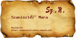 Szaniszló Mara névjegykártya